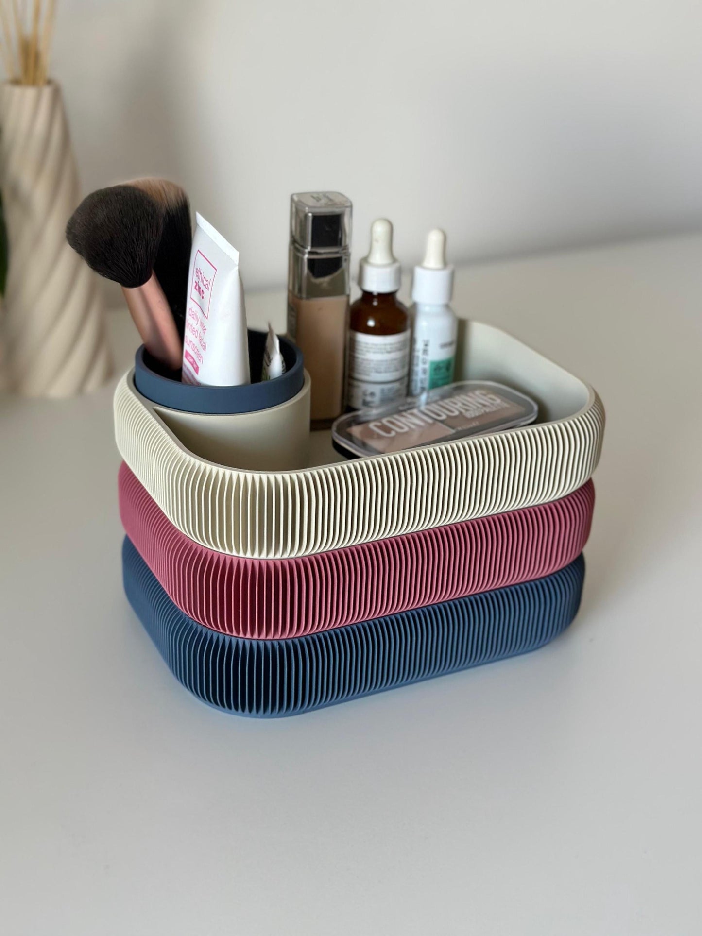 STACKSEY Organizer – 3-Tier Rotating Minimalist Tray