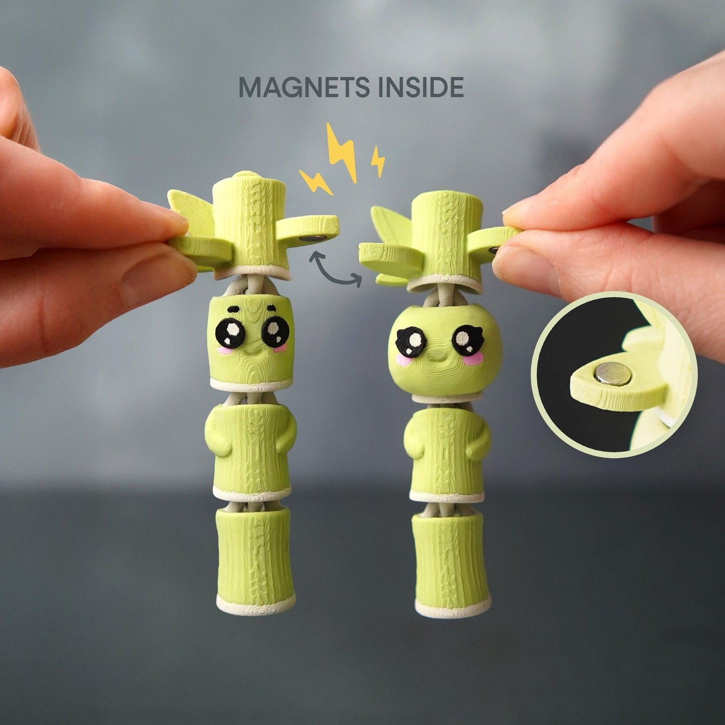 Bamboo Buddies – Magnetic Hand-Holding Toy Pair