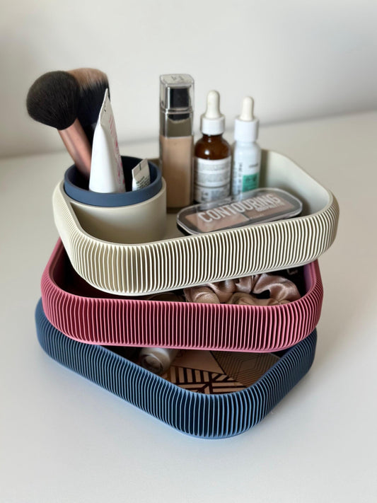 STACKSEY Organizer – 3-Tier Rotating Minimalist Tray