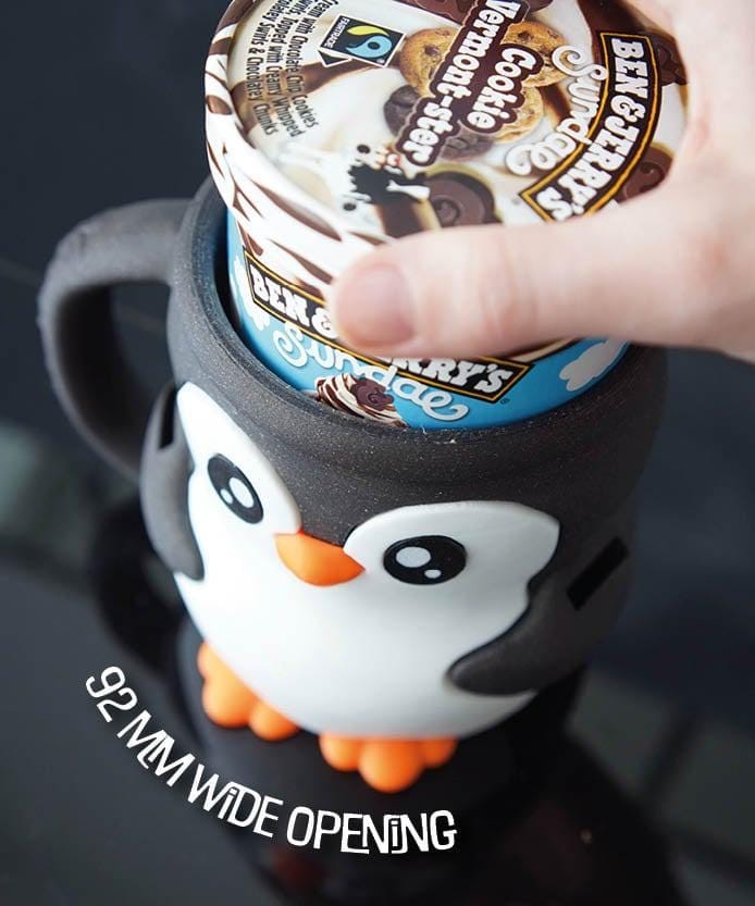 Pebbles the Penguin – 3D Printed Ice Cream Pint Holder
