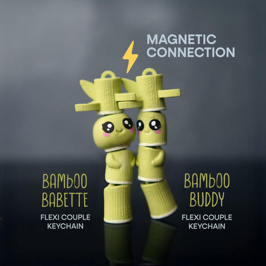 Bamboo Buddies – Magnetic Hand-Holding Toy Pair