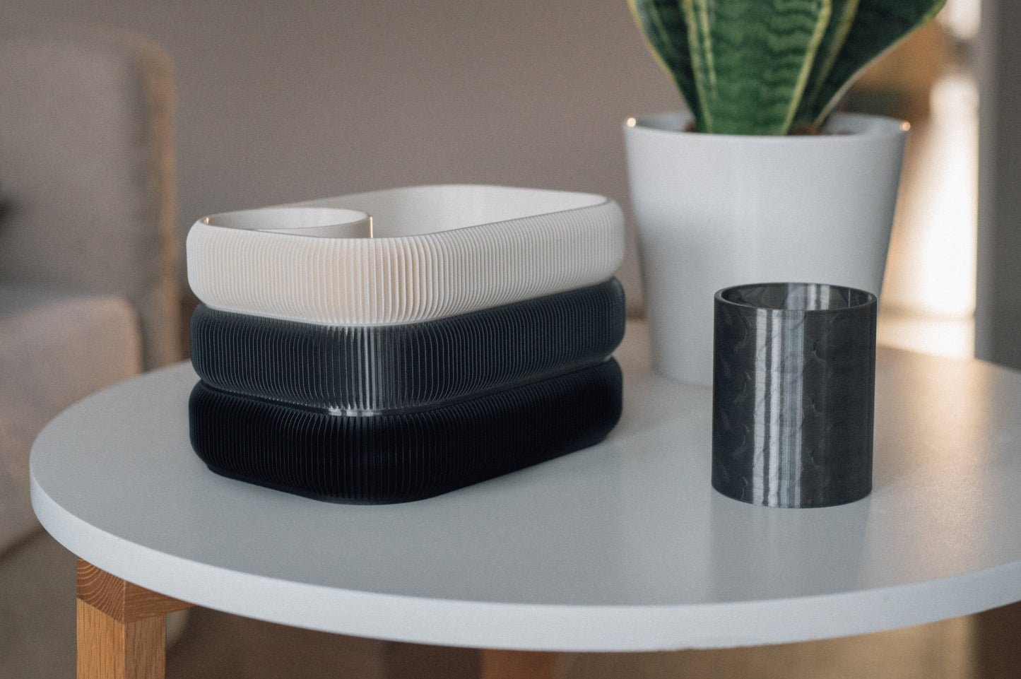 STACKSEY Organizer – 3-Tier Rotating Minimalist Tray
