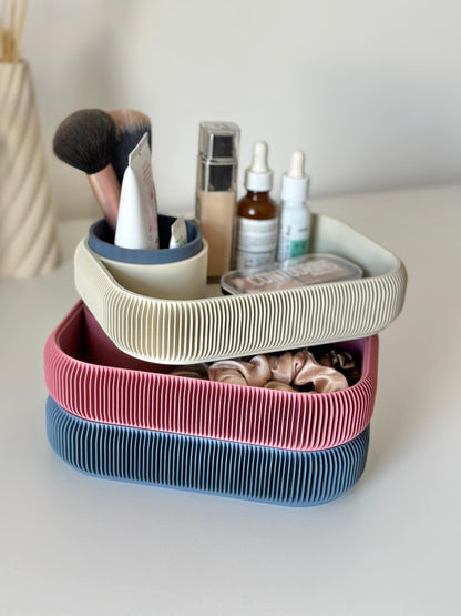STACKSEY Organizer – 3-Tier Rotating Minimalist Tray